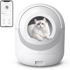 Robotic Vacuum Cleaner, 2800Pa Strong Suction, Wi-Fi Connected, Smart Mapping, Ideal for Pet Hair, Hard Floor, Carpet, Auto-Charge, Compatible with Alexa