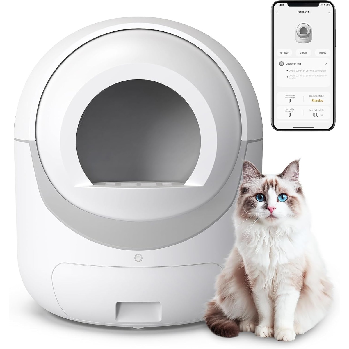 BCHARYA Robotic Vacuum Cleaner, 3000Pa Strong Suction, Wi-Fi Connected, Smart Mapping for Pet Hair, Hard Floor, Carpet, Auto-Charge, Compatible with Alexa, Ideal for Homes with Pets